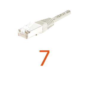 Cordon RJ45 sur câble catégorie 7 S/FTP LSOH snagless blanc - 2 m 