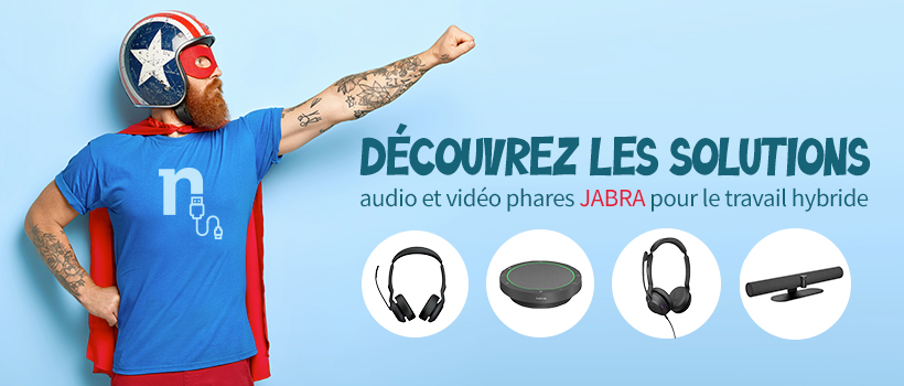 Découvrez les solutions audio et vidéo phares Jabra pour le travail hybride