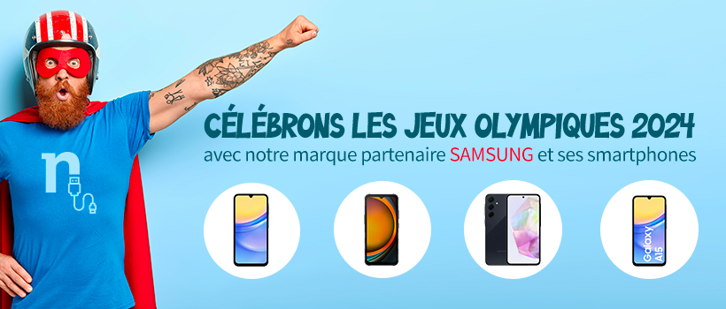 Célébrons les Jeux Olympiques 2024 avec notre marque partenaire SAMSUNG et ses smartphones