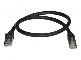 0.5m Black Cat6a Ethernet Cable - STP 