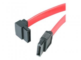 StarTech.com Câble SATA à angle gauche de 46 cm - Cordon Serial ATA coudé - Câble SATA - Serial ATA 150/300/600 - SATA (R) pour SATA (R) - 46 cm - connecteur à angle gauche - rouge - pour P/N: 25S22M2NGFFR, 35S24M2NGFF, CFAST2SAT25, PEXM2SAT32N1, S322M225 