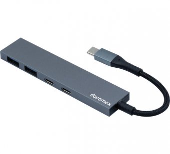 DACOMEX Hub USB HB604 Type-C vers 2 x Type-A et 2 x Type-C 