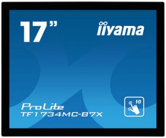 iiyama ProLite TF1734MC-B7X - Écran LED - 17" - cadre ouvert - écran tactile - 1280 x 1024 - IPS - 350 cd/m² - 1000:1 - 5 ms - HDMI, VGA, DisplayPort - noir 