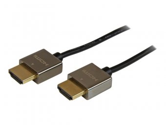 StarTech.com Câble HDMI haute vitesse professionnel Ultra HD 4k x 2k de 2m - Cordon HDMI vers HDMI - M/M - Métallique, plaqués or - Câble HDMI - HDMI mâle pour HDMI mâle - 2 m - double blindage - noir - support 4K 