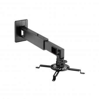 Support mural vidéoprojecteur, Longueur réglable 46-60cm, Noir 