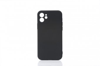 We Coque de protection SILICONE APPLE IPHONE 12 Noir: Matière silicone - effet m 