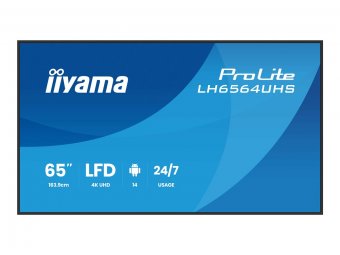 iiyama ProLite LH6564UHS-B1AG 65" Classe (64.5" visualisable) écran LCD rétro-éclairé par LED - 4K - pour signalisation numérique 