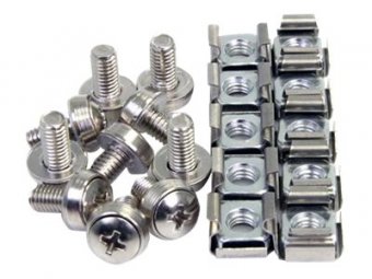 100 Pkg M6 Mounting Screws and Cage Nuts 