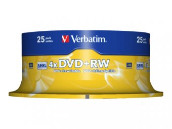 DVD+RW/4.7GB 4xspd Spdl 25pk 