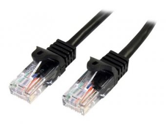 2m Black Snagless UTP Cat5e Patch Cable 