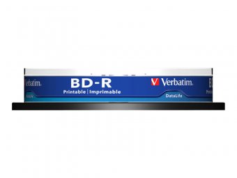 Verbatim DataLife - 10 x BD-R - 25 Go 6x - surface imprimable par jet d'encre - spindle 