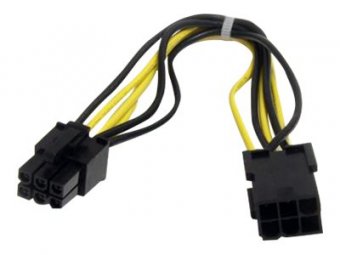 8in 6 pin PCIe Power Extension Cable 
