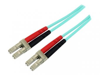 1m 10 Gb Aqua Fiber Patch Cable LC/LC 