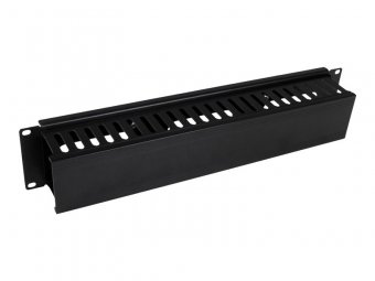 StarTech.com Panneau / Goulotte de gestion de câbles horizontal 2U pour rack de serveur - Guide pour câbles - Passe câble avec couverture - Panneau d'agencement de câbles de rack - noir - 2U - 19" - pour P/N: RACK-18U-20-WALL-OA, RACK-21U-20-WALL-OA, RK32 