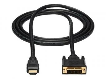 StarTech.com Câble HDMI vers DVI de 1,8 m, câble d'affichage DVI-D vers HDMI (1920 x 1200p), noir, adaptateur de câble HDMI mâle vers DVI-D mâle 19 broches, câble de moniteur numérique, M/M, lien unique - cordon DVI vers HDMI (HDMIDVIMM6) - Câble adaptate 