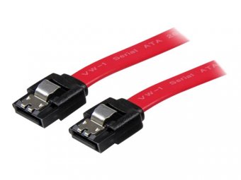 StarTech.com Câble SATA avec verrouillage de 61 cm (LSATA24) - Câble SATA - Serial ATA 150/300/600 - SATA (R) pour SATA (R) - 61 cm - verrouillé - rouge - pour P/N: 10P6G-PCIE-SATA-CARD, 2P6G-PCIE-SATA-CARD, 6P6G-PCIE-SATA-CARD, BRACKET125PTP 