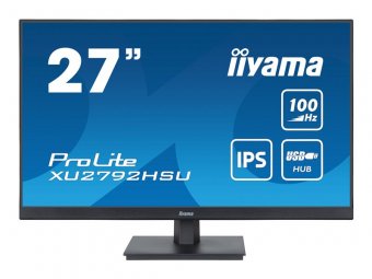 iiyama ProLite XU2792HSU-B6 - Écran LED - 27" - 1920 x 1080 Full HD (1080p) @ 100 Hz - IPS - 250 cd/m² - 1300:1 - 0.4 ms - HDMI, DisplayPort - haut-parleurs - noir mat 