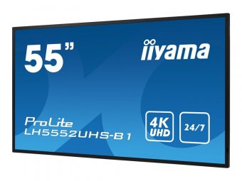 iiyama ProLite LH5552UHS-B1 - Classe de diagonale 55" (54.6" visualisable) écran LCD rétro-éclairé par LED - signalisation numérique - Android - 4K UHD (2160p) 3840 x 2160 - noir mat 