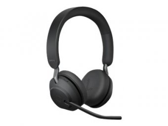 Jabra Evolve2 65 UC Stereo - Micro-casque - sur-oreille - Bluetooth - sans fil - USB-C - isolation acoustique - noir - avec support de chargement 