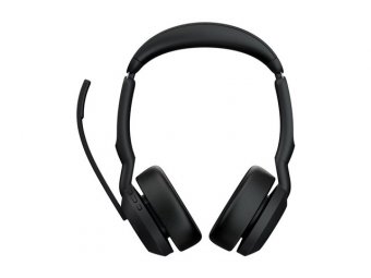 Jabra Evolve2 55 UC Stereo - Micro-casque - sur-oreille - Bluetooth - sans fil - Suppresseur de bruit actif - USB-A - noir - Optimisé pour la CU 