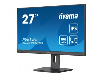 iiyama ProLite XUB2792HSU-B6 - Écran LED - 27" - 1920 x 1080 Full HD (1080p) @ 100 Hz - IPS - 250 cd/m² - 1300:1 - 0.4 ms - HDMI, DisplayPort - haut-parleurs - noir mat 