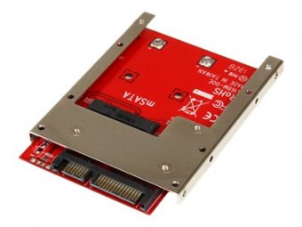 StarTech.com Adaptateur mSATA SSD vers SATA 2,5" - Carte Convertisseur mSATA SSD vers SATA 2,5" - Contrôleur de stockage - 1 Canal - SATA 6Gb/s - SATA 6Gb/s - pour P/N: BRACKET125PT, BRACKET125PTP, SATERASER4, SDOCK1EU3P2, SDOCK4U313, USB31C2SAT3 