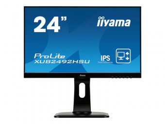 iiyama ProLite XUB2492HSU-B1 - Écran LED - 24" (23.8" visualisable) - 1920 x 1080 Full HD (1080p) @ 60 Hz - IPS - 250 cd/m² - 1000:1 - 4 ms - HDMI, VGA, DisplayPort - haut-parleurs - noir 