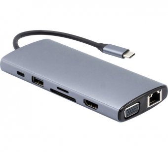 Mini Dock USB-C 11 en 1 HDMI 4K + VGA + LAN PXE +  4xUSB-A + SD + Jack + PD100W - disponible 15 jours 