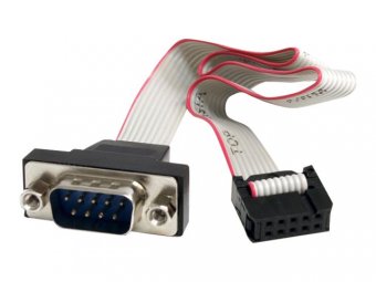 StarTech.com Cable serie de 41 cm a montage sur panneau vers adaptateur de carte mere 10 broches - Câble série - DB-9 (M) pour IDC 10 broches (F) - 40.7 cm - gris 