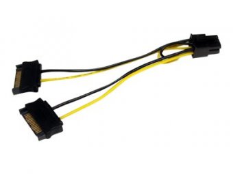 SATA to 6 Pin PCIe Power Cable Adapter 
