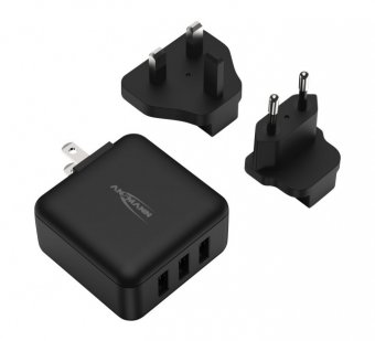 CHARGEUR SECTEUR 3 PORTS USB MULTI-PAYS 