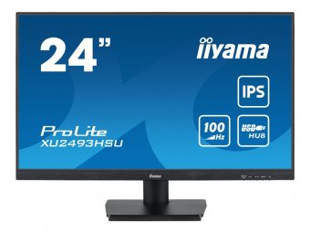 iiyama ProLite XU2493HSU-B6 - Écran LED - 24" (23.8" visualisable) - 1920 x 1080 Full HD (1080p) @ 100 Hz - IPS - 250 cd/m² - 1000:1 - 1 ms - HDMI, DisplayPort - haut-parleurs - noir mat 