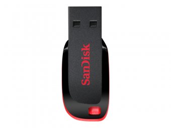 SanDisk Cruzer Blade - Clé USB - 32 Go - USB 2.0 - rouge, noir brillant 
