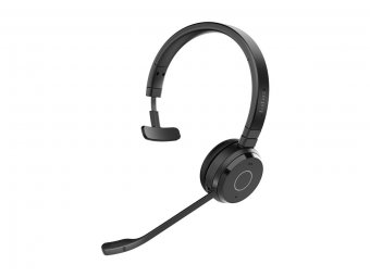 Jabra Evolve 65 TE Mono - Micro-casque - sur-oreille - Bluetooth - sans fil - USB-A via adaptateur Bluetooth - isolation acoustique - Certifié pour Microsoft Teams 