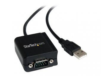 StarTech.com Cable adaptateur FTDI USB vers serie RS232 1 port avec isolation optique - Adaptateur série - USB - RS-232 - noir 