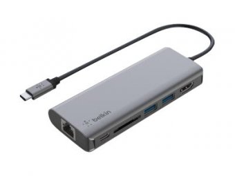 Belkin CONNECT Adaptateur multiport USB-C 6-en-1 - station d'accueil - USB-C - HDMI - GigE 