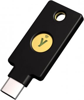 Yubico - YubiKey 5C NFC - Clé de sécurité pour l'authentification à Deux facteurs (2FA), Connexion Via USB-C ou NFC, Certification FIDO - Protection de Vos comptes en Ligne 