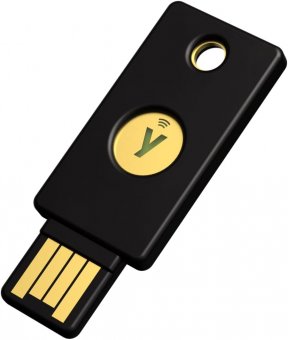 Yubico - YubiKey 5 NFC - Clé de sécurité pour l'authentification à Deux facteurs (2FA), Connexion Via USB-A ou NFC, Certification FIDO - Protection de Vos comptes en Ligne 