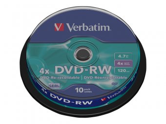 Verbatim DVD-RW SERL 4X 4.7GB MATT SILVER SURFACE -Spindle 10 