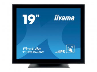 iiyama ProLite T1932MSC-B5X - Écran LED - 19" - écran tactile - 1280 x 1024 - IPS - 250 cd/m² - 1000:1 - 14 ms - HDMI, VGA, DisplayPort - haut-parleurs - noir 