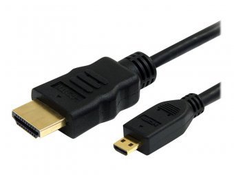 StarTech.com Câble HDMI haute vitesse avec Ethernet 1 m - HDMI vers HDMI Micro - M/M - Câble HDMI avec Ethernet - HDMI mâle pour 19 pin micro HDMI Type D mâle - 1 m - noir 