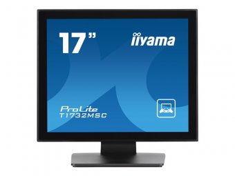 iiyama ProLite T1732MSC-B1SAG - Écran LED - 17" - écran tactile - 1280 x 1024 @ 75 Hz - TN - 250 cd/m² - 1000:1 - 5 ms - HDMI, VGA, DisplayPort - haut-parleurs - noir, finition matte 