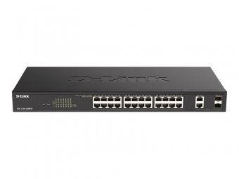 D-Link Switch DGS-1100-26MPV2 24xGBit/2xSFP 19" Managed PoE+ (370W) 