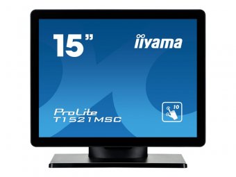 iiyama ProLite T1521MSC-B1 - Écran LED - 15" - écran tactile - 1024 x 768 @ 75 Hz - TN - 350 cd/m² - 800:1 - 8 ms - VGA - haut-parleurs - noir 