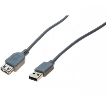 Rallonge USB 2.0 grise - 2,0 m 