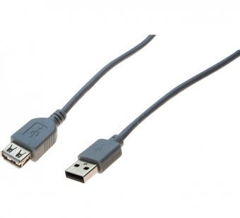 Rallonge USB 2.0 grise - 3 M 