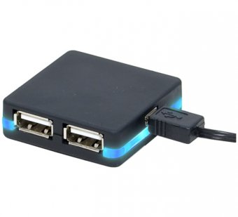 Hub USB 2.0 HighSpeed - 4 ports + LED 
