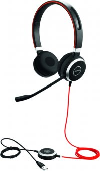 Jabra Evolve 40 MS stereo - Micro-casque - sur-oreille - filaire - USB, jack 3,5mm - Certifié pour Skype for Business 