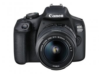 Canon EOS 2000D - Appareil photo numérique - Reflex - 24.1 MP - APS-C - 1080p / 30 pi/s - 3x zoom optique objectif EF-S 18-55 mm IS II - Wi-Fi, NFC 