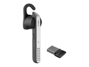 Jabra STEALTH UC (MS) - Micro-casque - intra-auriculaire - montage sur l'oreille - Bluetooth - sans fil - NFC* - Suppresseur de bruit actif - Certifié pour Skype for Business 